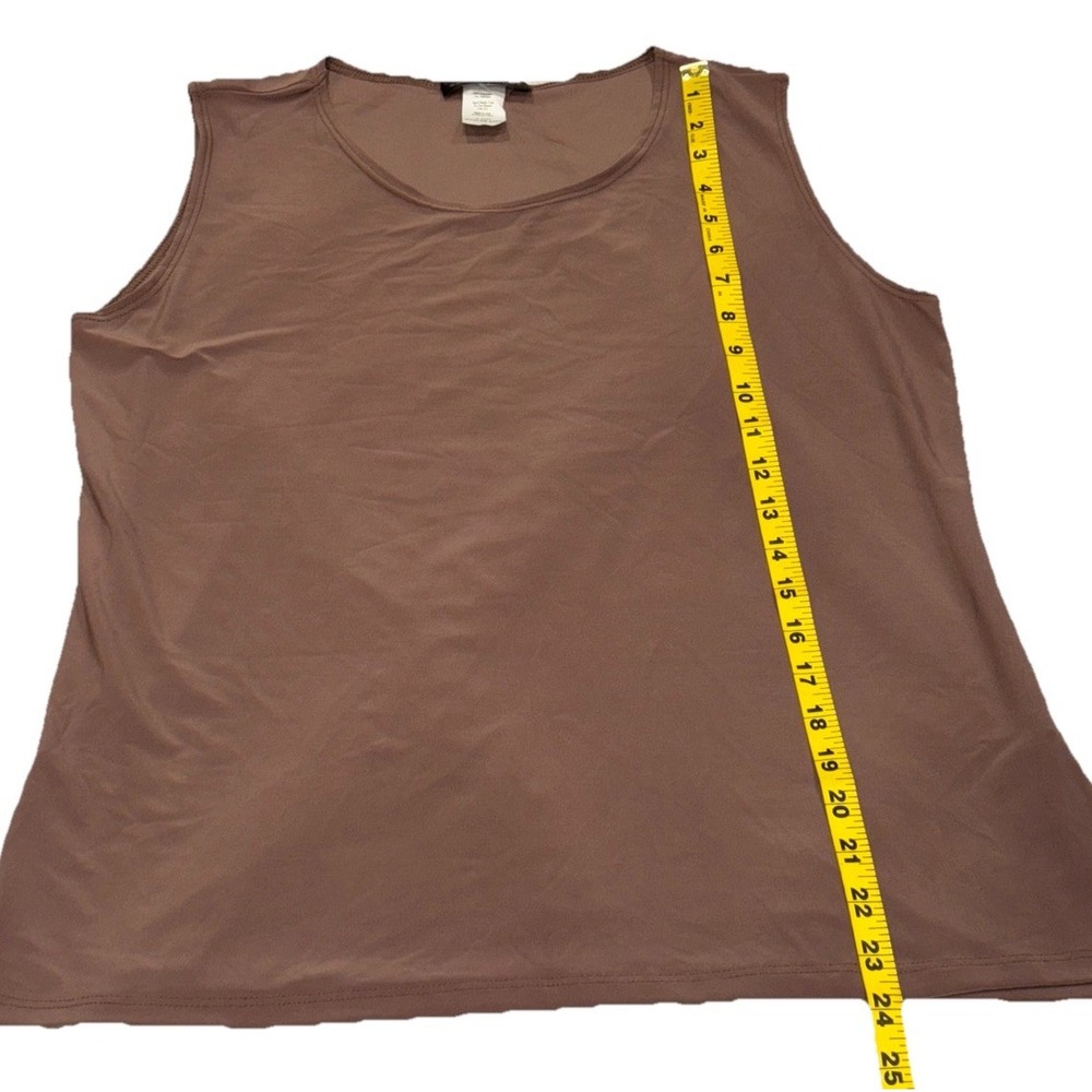 NWT Sleeveless Tank Top by Sea & Anchor Size Small Brown Stretch Made in USA - Picture 5 of 8